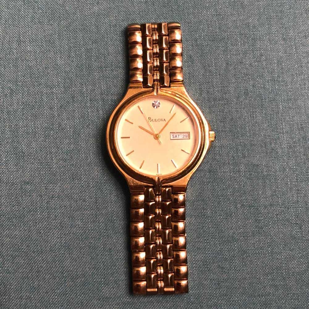 Bulova Goldtone Stainless Steel Watch